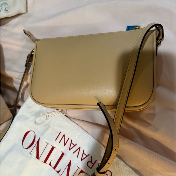 Valentino Beige Crossbody Bag Vlogo embellished faux raffia - Picture 12 of 16